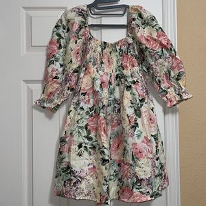 Faithfull the Brand Alina Linen Dress Venissa Floral